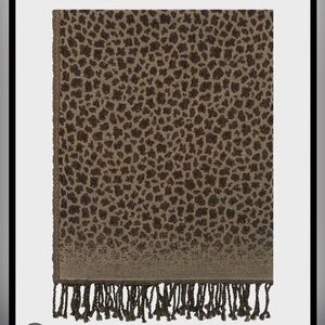 Gerard Darrel Roxanna Leopard wool Fringe Scarf